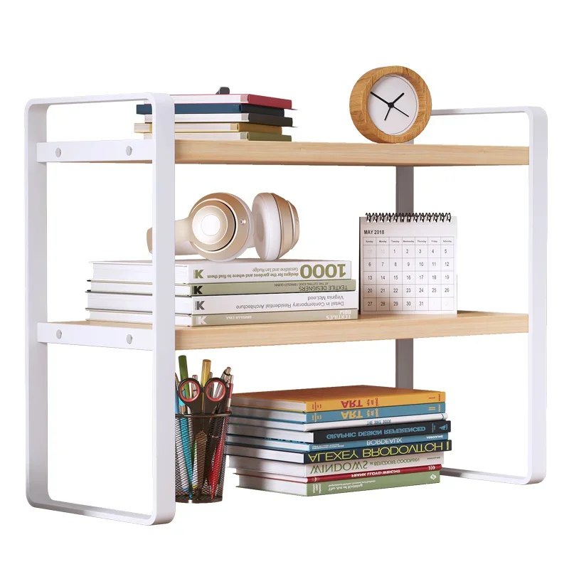 Desktop Storage Shelf Student Document Shelf Computer Racks Tiered Cabinet Office Accessories Stationery Holder