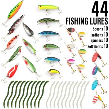 Fishing Rod and Reel Combos 125-Pieces, Telescopic Spinning Pole Reel Fishing Gear Equipment Set 4