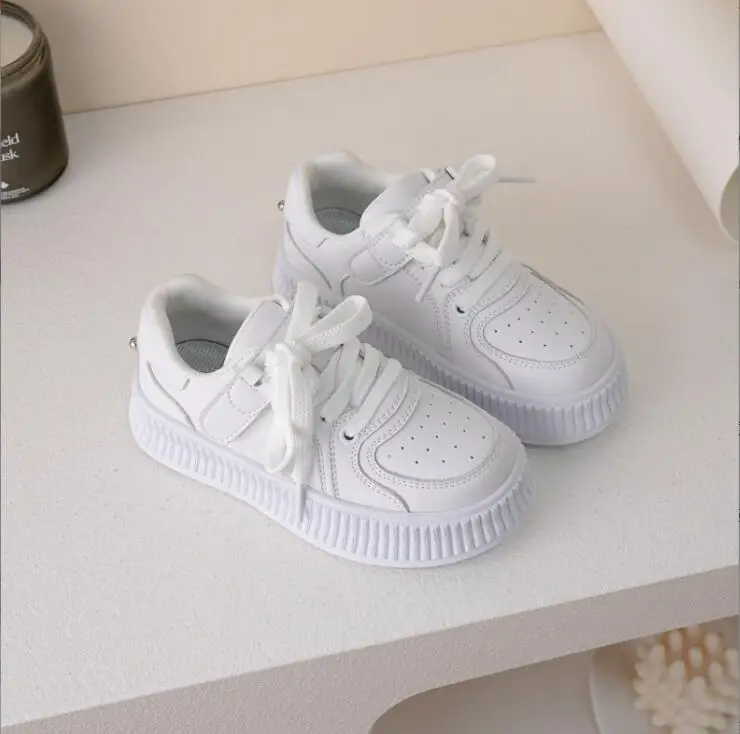 Children's Genuine Leather Spring Autumn New Style Boys' Soft Soled Sports Shoes Girls' Fashionable Leisure Board Shoes 26-37 2