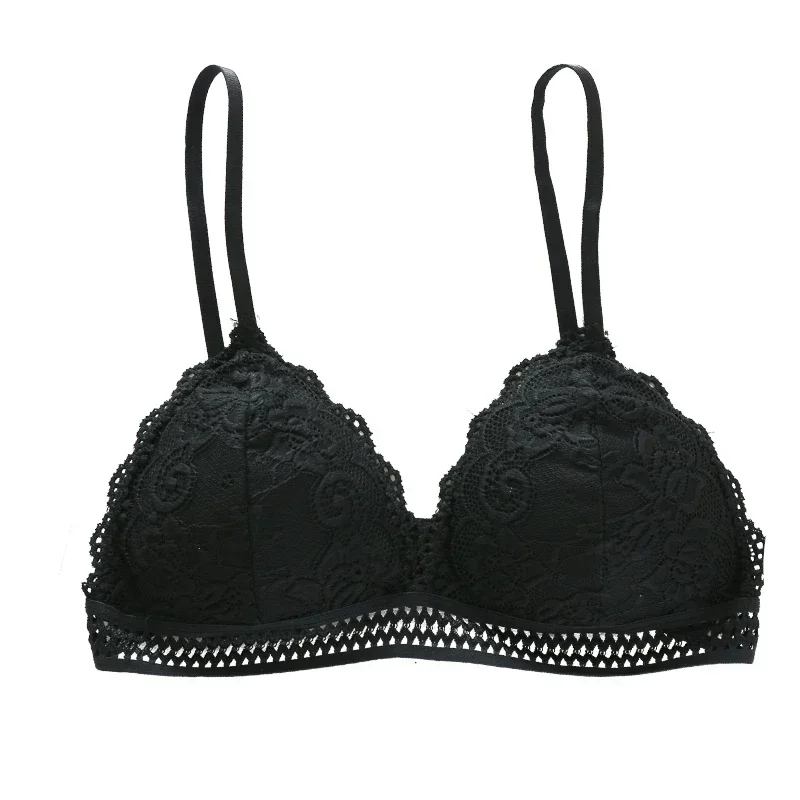 Floral Lace Bralette Sexy Bras For Women Lace Bra Female Underwear Soft Intimates Deep V Brassiere Sexy Lingerie Push Up Bra