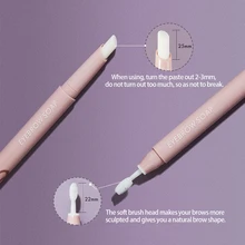 Gel de cejas de doble cabeza, Pluma de cera impermeable de larga duración, jabón para cejas salvajes, cepillo para dar forma a las cejas, bálsamo de maquillaje, estilo