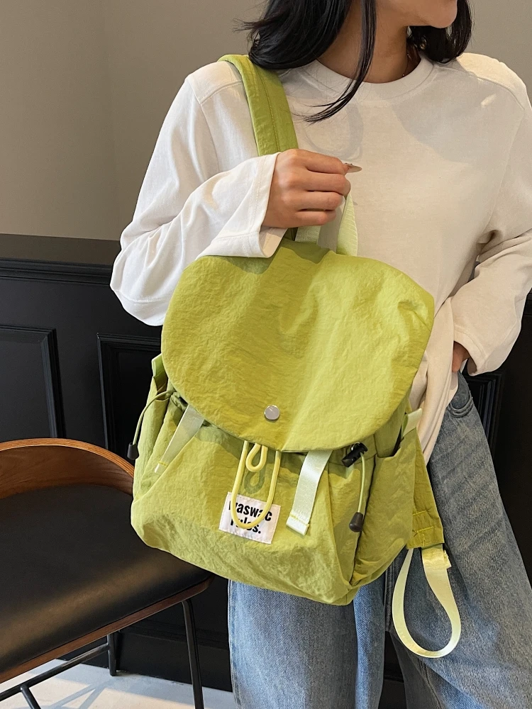 Simple Japanese Style Large Capacity Portable Women's Backpack 2025 New Fashion Shopping Travel Commuting Bag Shoulder Bag - 5