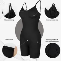 New Bodysuit Shapewear Women Tank Top Tummy Control Full Body Shaper Anti Chafing Shorts Slimming Waist Trainer Butt Lifter 6