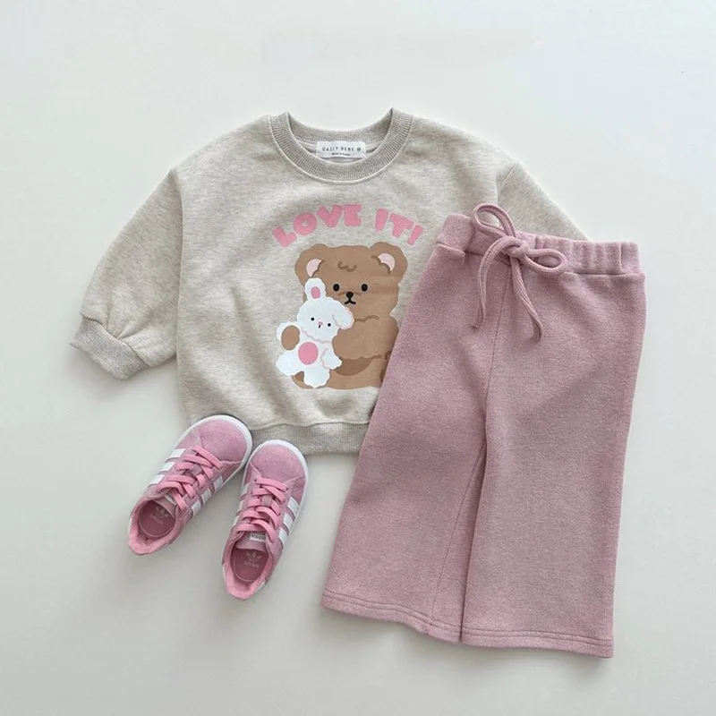 2025 Spring New Baby Girls Cute Bear Print Sweatshirt Cotton Children Long Sleeve T Shirts For Girls Kids Boys Sweatshirt 3 2025 Spring New Baby Girls Cute Bear Print Sweatshirt Cotton Children Long Sleeve T Shirts For Girls Kids Boys Sweatshirt - Image 3