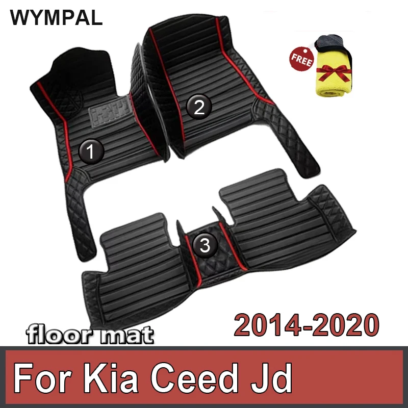 

Car Floor Mat For Kia Ceed Jd 2014 2015 2016 2017 2018 2019 2020 Man Non-Slip Luxury Woman Foot Pad Auto Interior Rugs Accessory