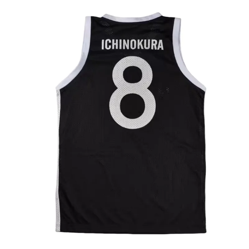 Anime Akita SANNOH #8 Ichinokura Satoshi Basketball Jersey Breathable Sleeveless Tops Quick Drying Sports Shirt Male