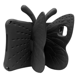 Kids  EVA Case with Cute Cartoon 3D Butterfly Stand Cover for Honor Pad X8 2022 (Black)