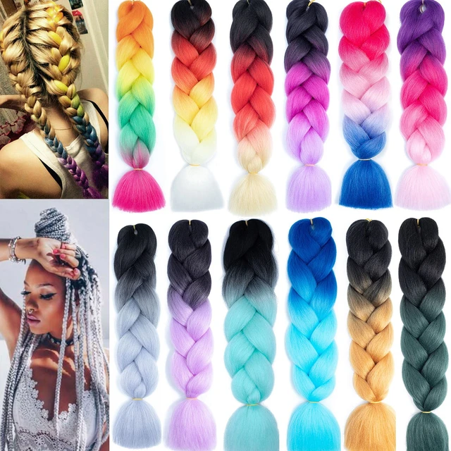 Color Braiding Hair Kanekalon  Pink Kanekalon Braiding Hair - Hair  Extensions Ombre - Aliexpress