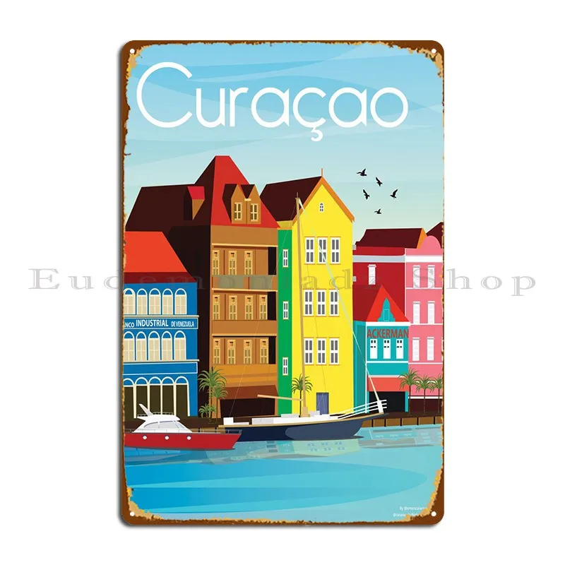

1 металлический знак Curacao, забавное украшение для кухни, создание кинотеатра, жестяной плакат