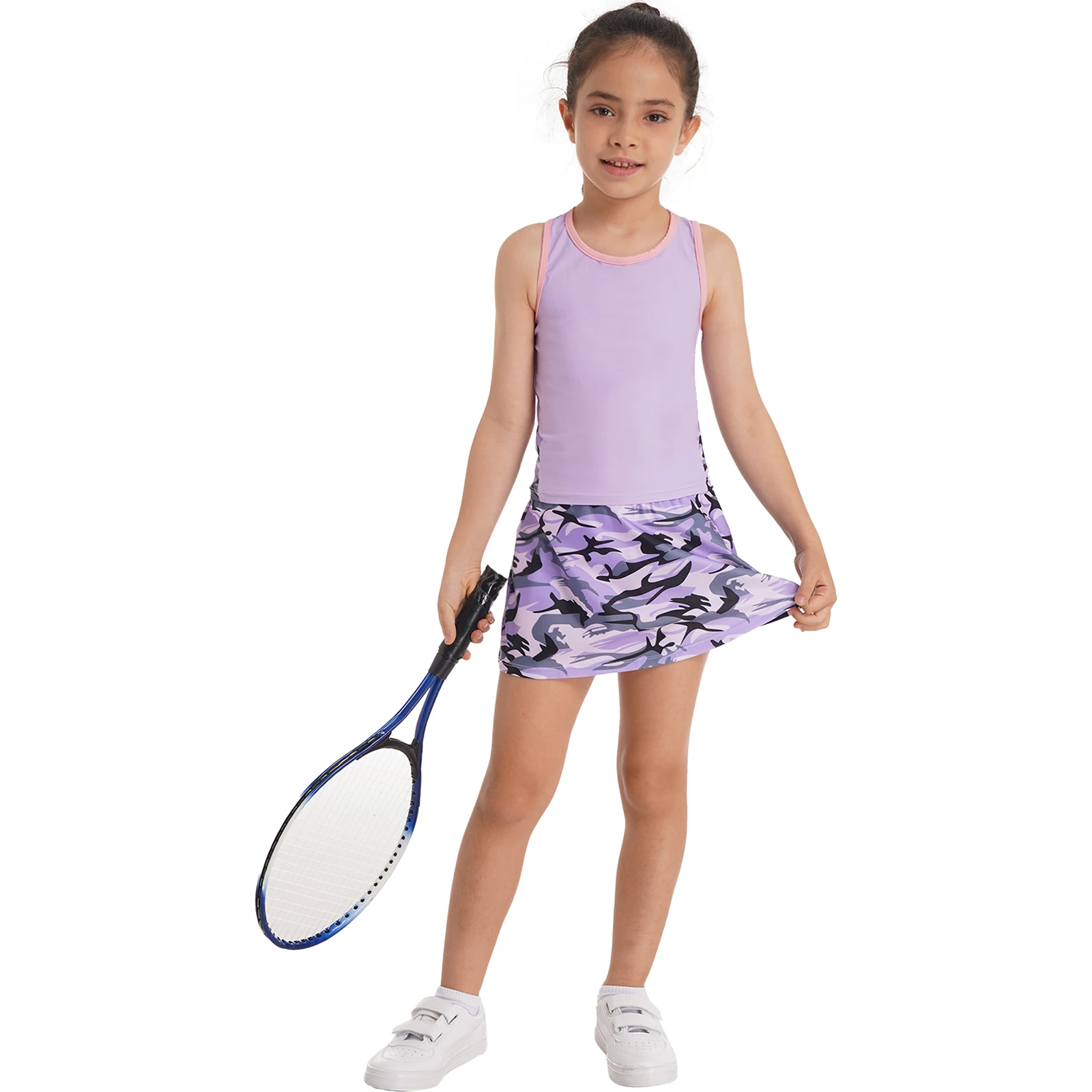 Ropa deportiva para niños y niñas, traje de tenis sin mangas