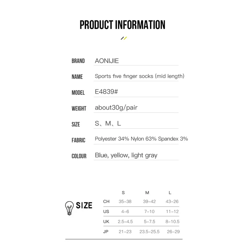 AONIJIE E4839 3 Pairs/Set Marathon Running Socks Men Women Non-slip Breathable Trekking Race Tranning Cycling Sports Socks