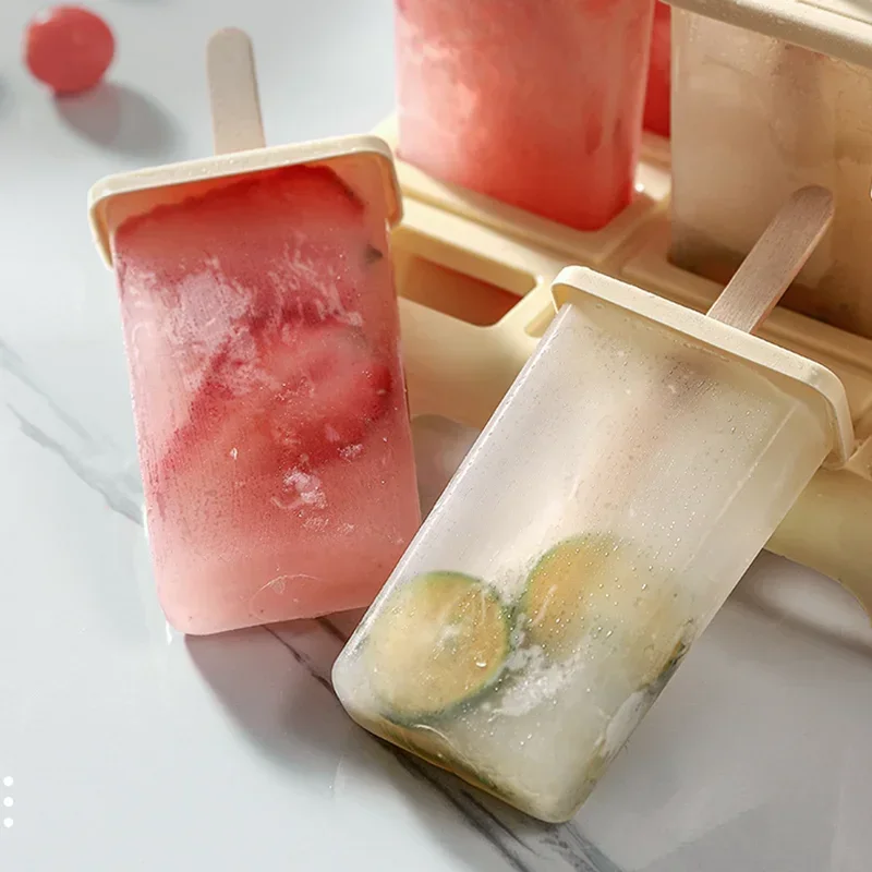 9 Grid Ice Cream Popsicle Mold DIY Ice Cream Machine Homemade Ice Box with Plastic Stick Ice-lolly Mold Ice Tray Kitchen Gadgets