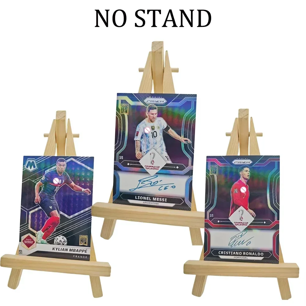 Panini collectible cards laser flash DIY Messi Cristiano Ronaldo Kylian Mbappe David Beckham Card bricks 1.5mmthick collectible cards