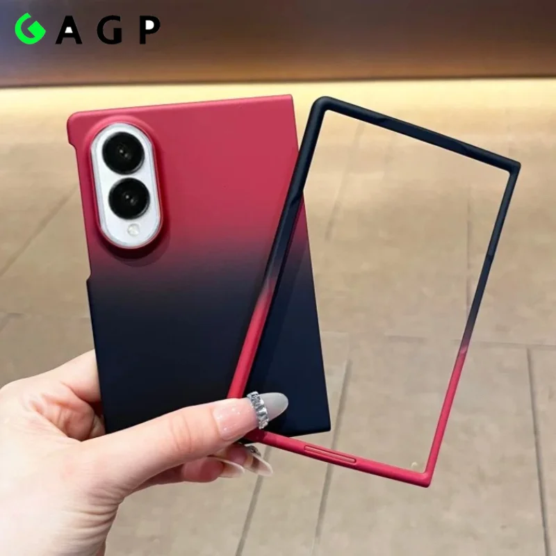 Luxury Matte Gradient Double Color Hard Slim Shockproof Cover