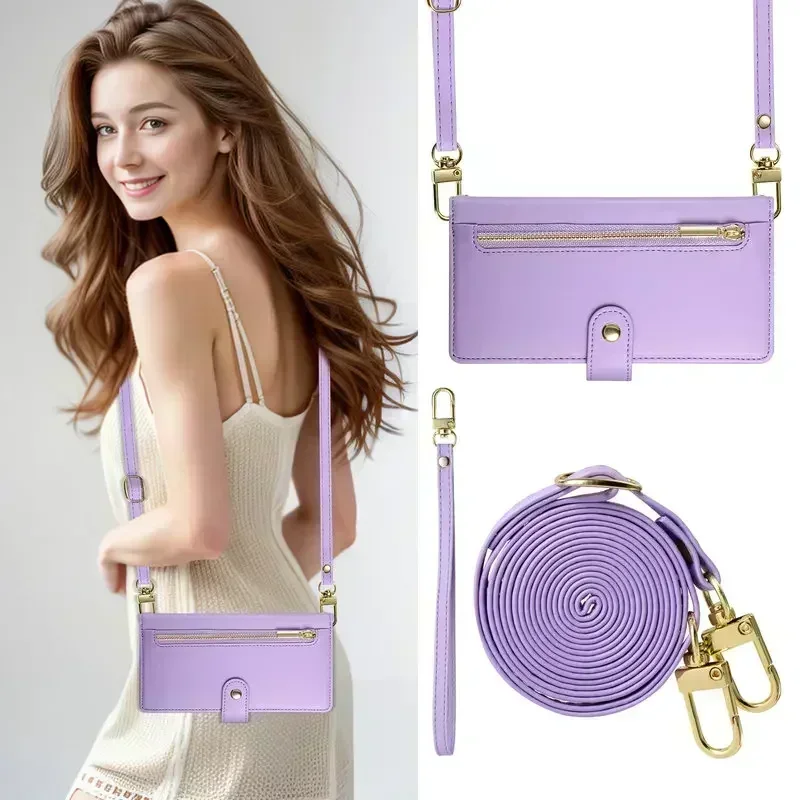 Luxury Zipper Leather Flip Case with Magnetic Closure