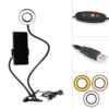 Clip On Led Selfie Ring Light With Phone Holder Flexible Dimmable Make Up Lamp Desk Table Lamp Photo Studio For Live Stream 6