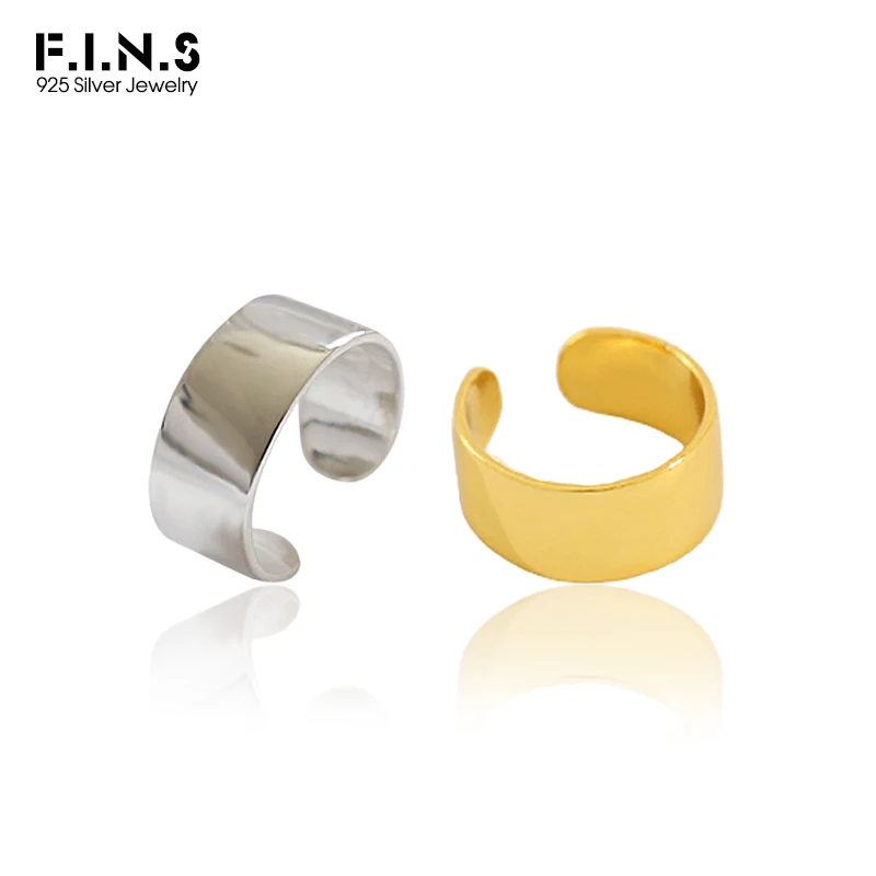 F.I.N.S 1Pc Korean Style Silver 925 Jewelry Ear Clip without Pierced Geometry Simple Ear Cuff 925 Sterling Silver Buckle ear clip earrings clip earrings ear clip ear accessories