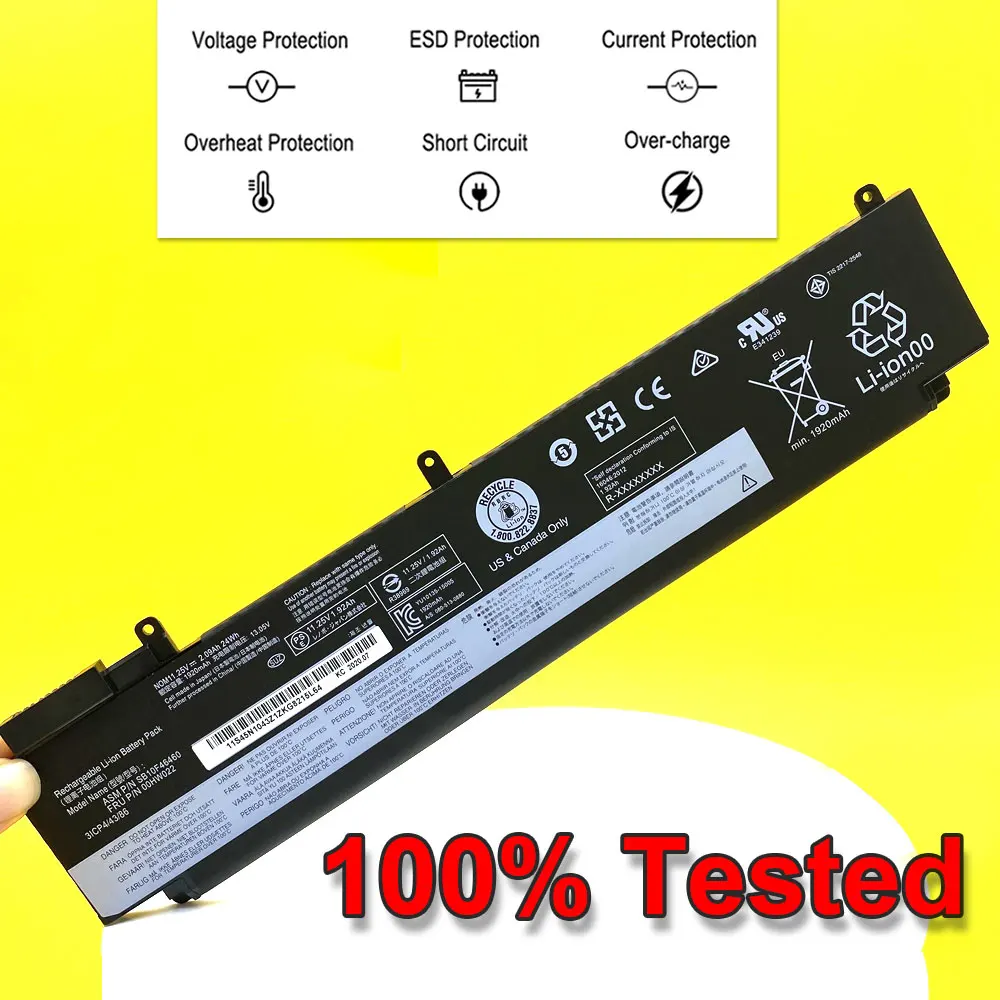 Bateria do Portátil para Lenovo Thinkpad T460s Série T470s 01av408 01av407 01av405 00hw024 00hw025 00hw022 00hw023 Sb10j79004 24wh - Imagem 5