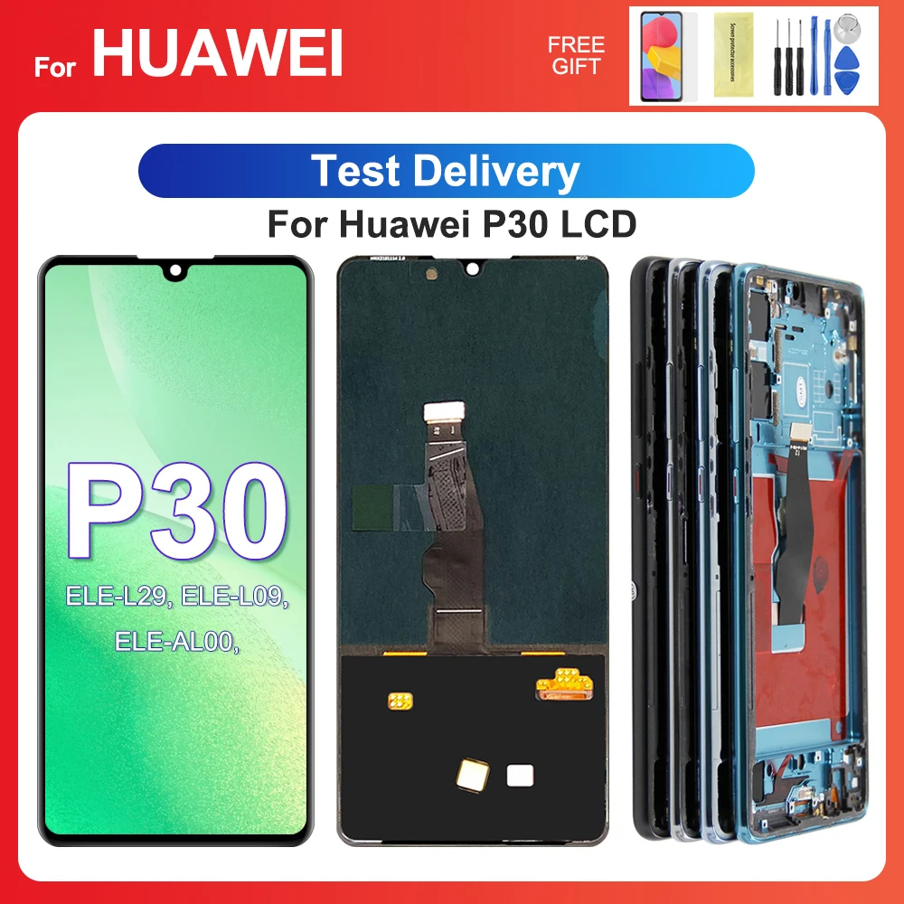 6.1 ''Per Huawei P30 Per Ori Ele-L29 Ele-L09 Al00 Tl00 Ele-L04 Display Lcd Touch Screen Digitizer Assembly Sostituzione