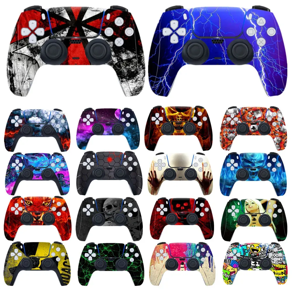 Dust-proof Skin Sticker Anti-slip Scratchproof Protective Stickers For PlayStation 5 PS5 Controller Joystick Decal Accessories gamepad protective skin vinyl decal skins game controller sticker custom stickers