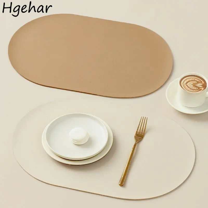PU Leather Anti slip Table Mats Kitchen Waterproof Oil proof High