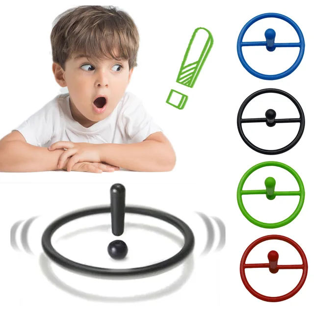 Novelty Tops Forever Spinning Tops Toy Circle Fidget Suspended Exclamation Mark Fun Party Supplies Gifts Fidget Motion Table Toy 2
