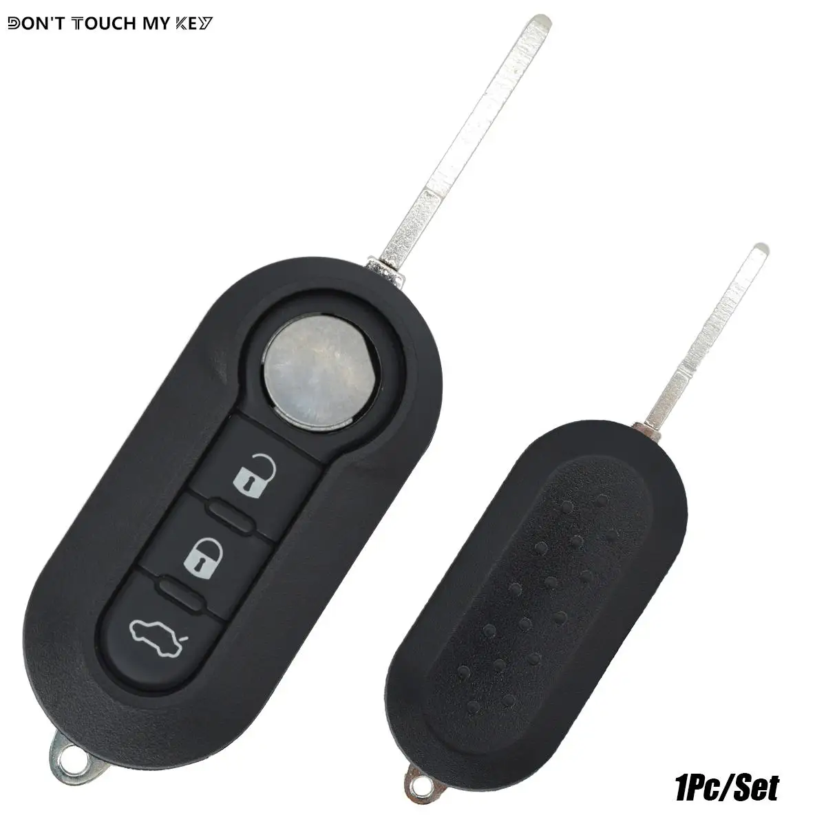 Red 3-Button Remote Key Fob Shell For Fiat 500, Panda, Brava, Punto, Stilo