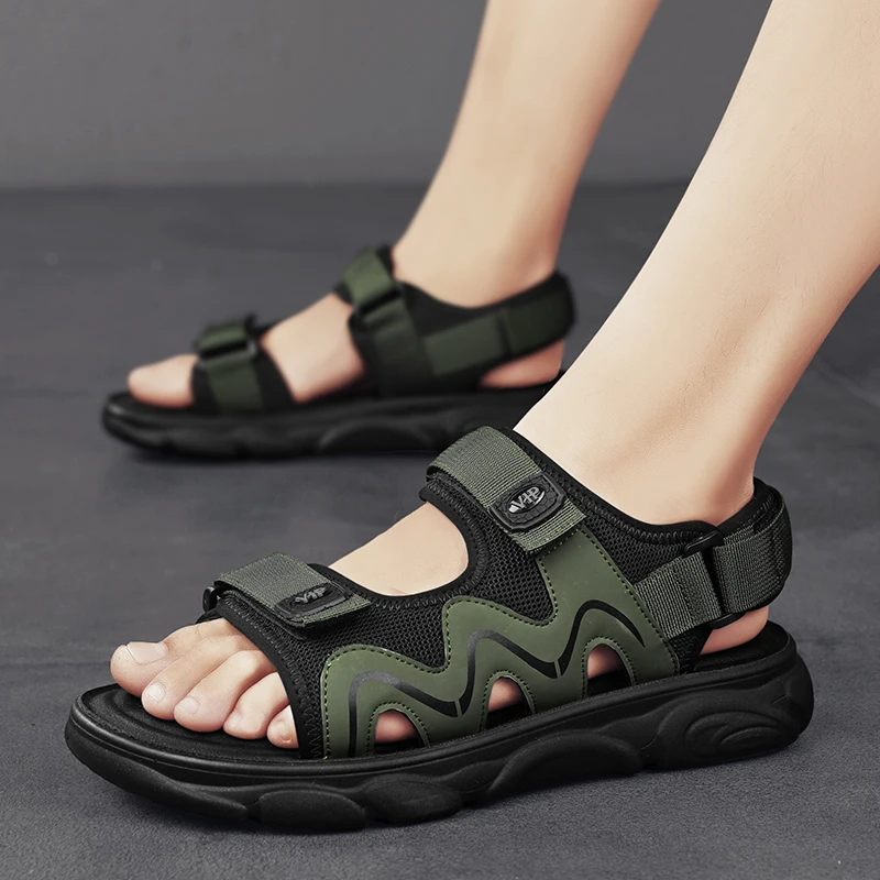 Air Cushion Summer Outdoor Fashion Men's Sandals and Slippers Korean Version of The Trend Students Anti-skid Flip-flop Beach Shoes Men