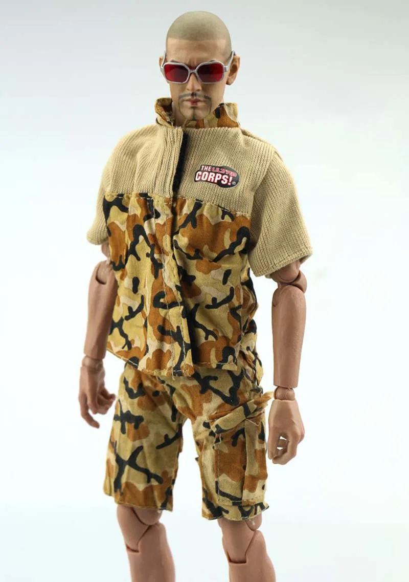 

Масштаб 1/6, камуфляжный комплект с коротким рукавом и шортами, модель одежды для экшн-фигурки 12 дюймов, игрушка