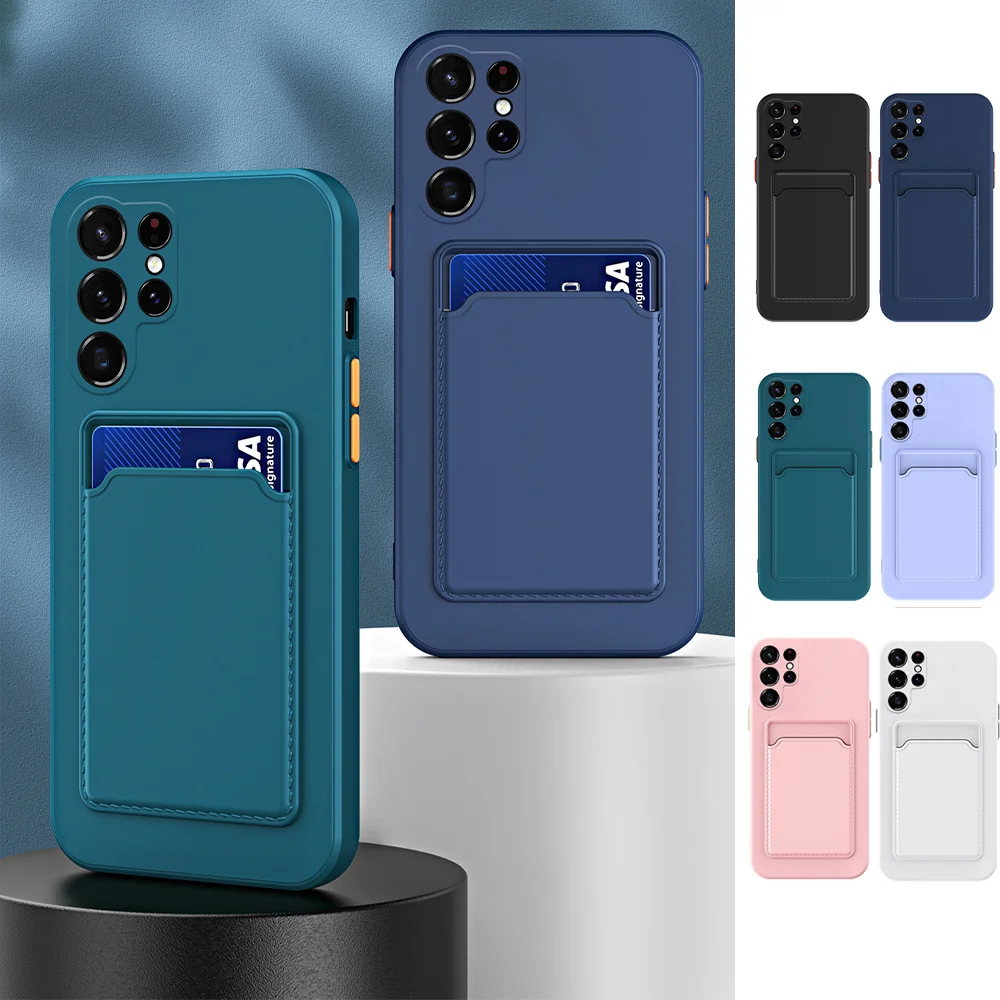 Custodia Morbida In Silicone Per Portafoglio Per Samsung Galaxy S24 Ultra S 24 Plus S 24 Ultra S24Ultra 5G Custodia Antiurto Per Fotocamera Fundas