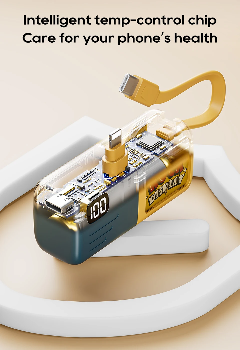 Shaking Capsule Power Bank 5000mAh With Cable Kuulaa