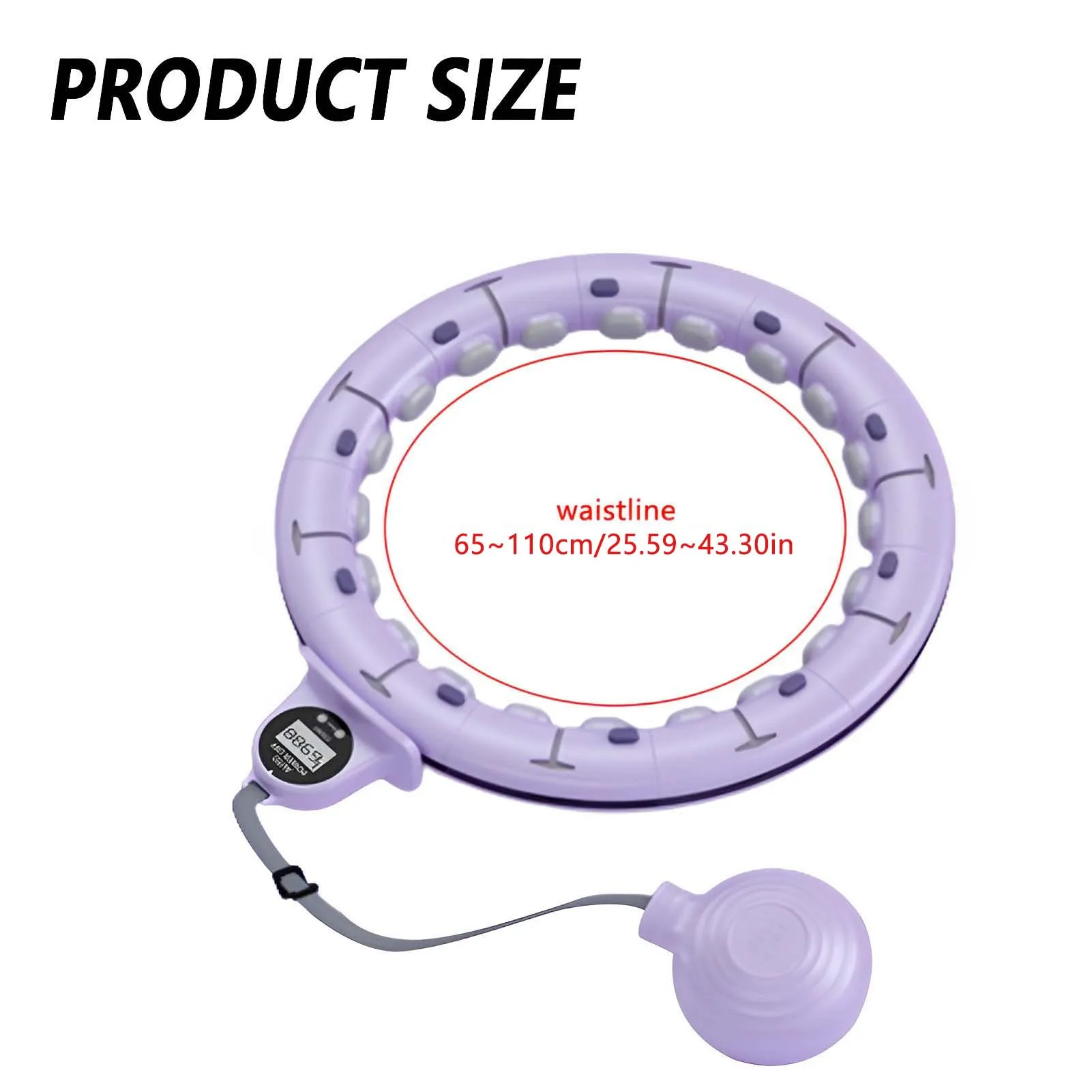 Smart Weighted Workout Hoop Silent Smart Fitness Hoop with Detachable Links Great for Adults and Beginners
