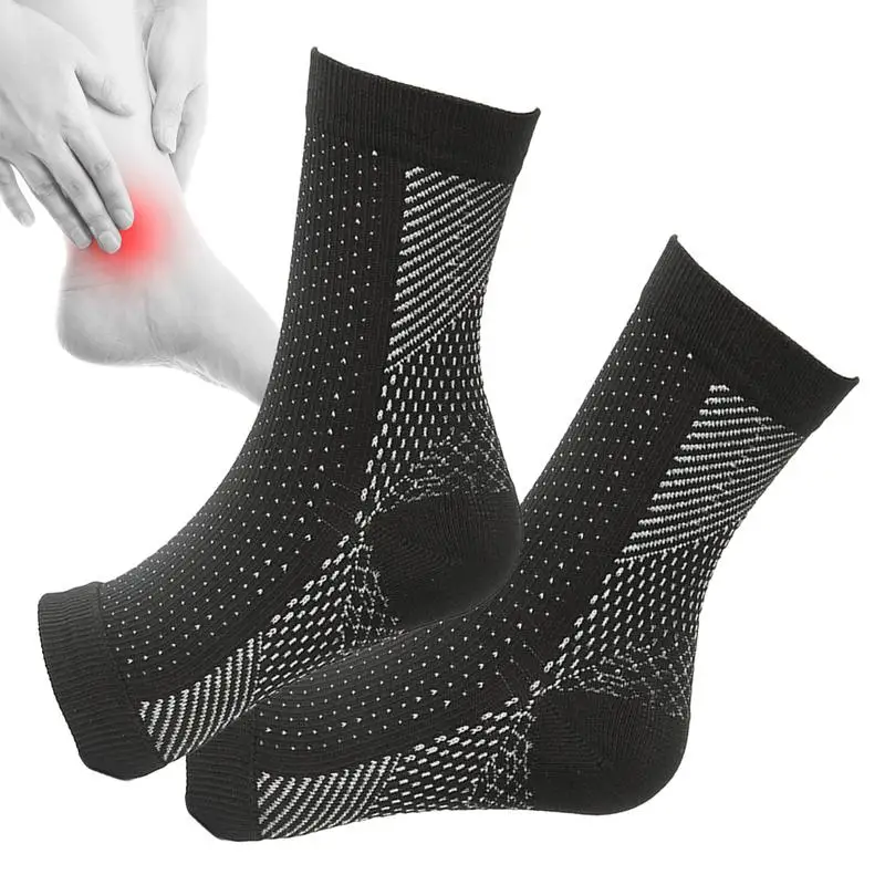 Toeless Pair Neuropathy Socks Ankle Compression Socks Men Women Soothe Socks For Ankle Brace Plantar Fasciitis Pain Relief
