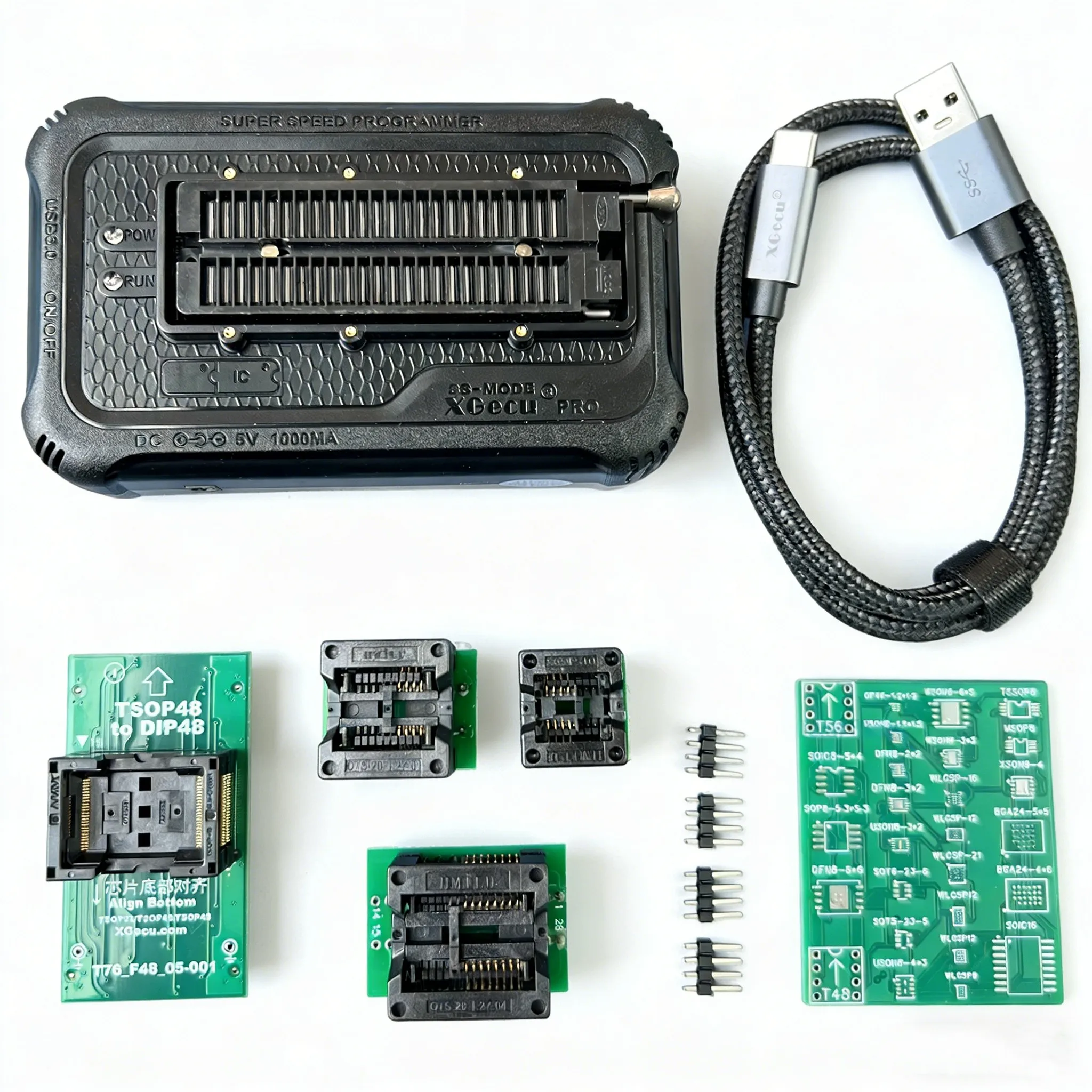XGecu T76 USB3.0 범용 프로그래머 EEPROM/NOR/NAND/eMMC/MCU/GAL 프로그래머 5-17개 부품 어댑터 키트 지원