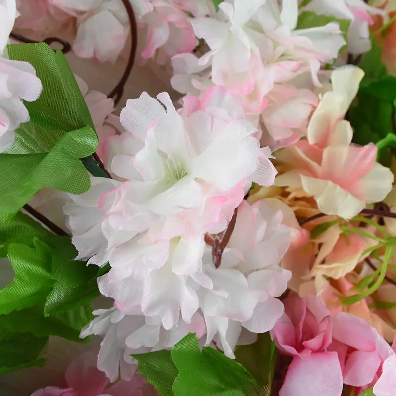 235 cm weiß rosa künstliche Sakura Blumen Rebe für Hochzeit Kranz Bogen Dekoration Braut gefälschte Pflanzen Dekor Blumenranken – Detail 16
