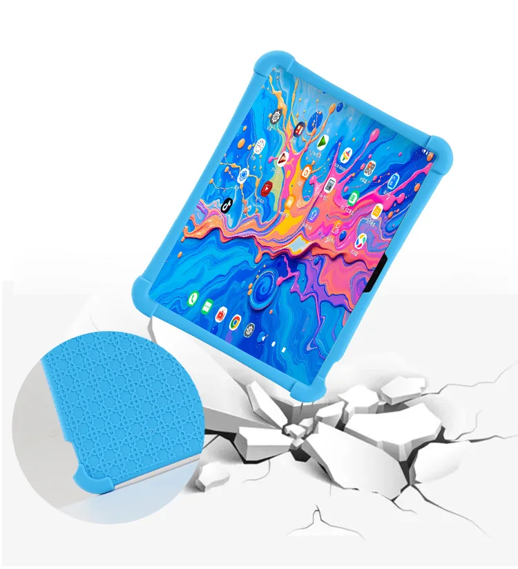 Enhanced Silicone Protective Case for Tablets - Quad Corner Protection, Anti-Fall, Lightweight Design