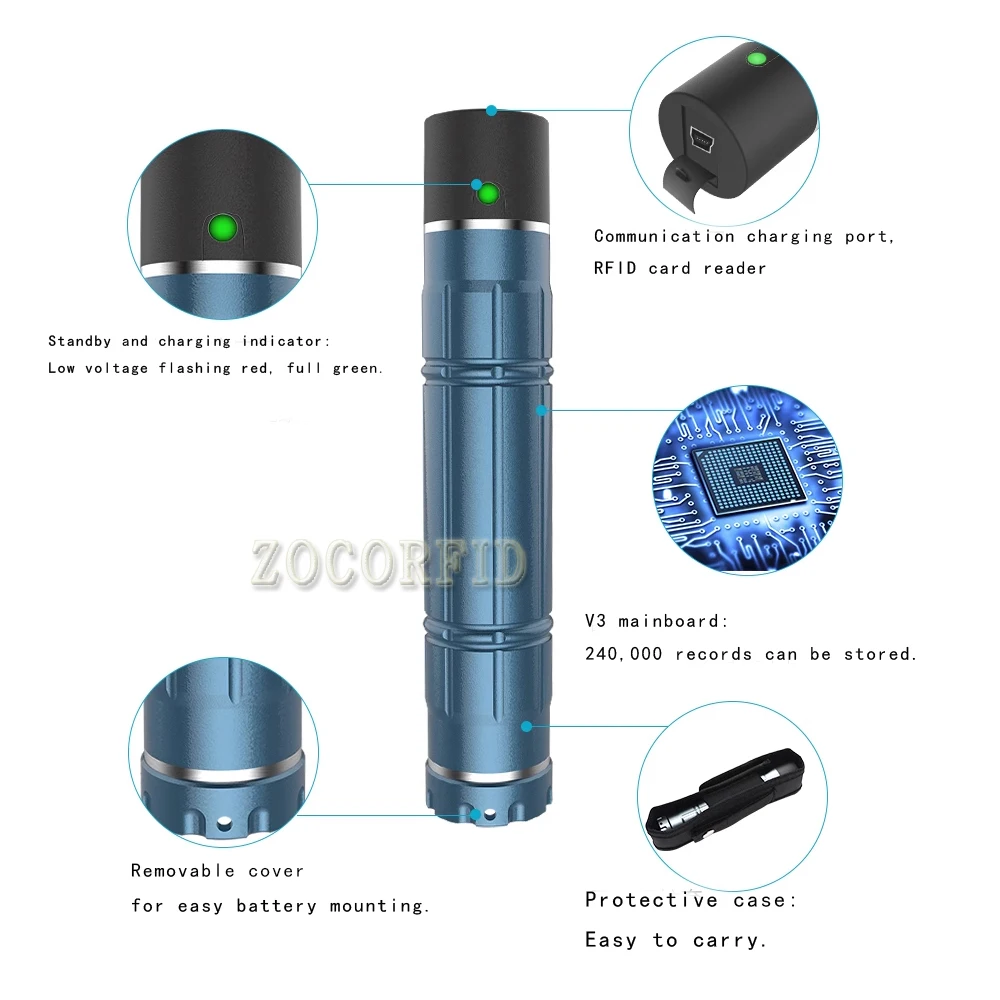 Good Quality IP65 Waterpfoof USB2.0 Rfid Guard Tour Patrol System Free 10 Guard Tour Checkpoints 2 Staff Tag