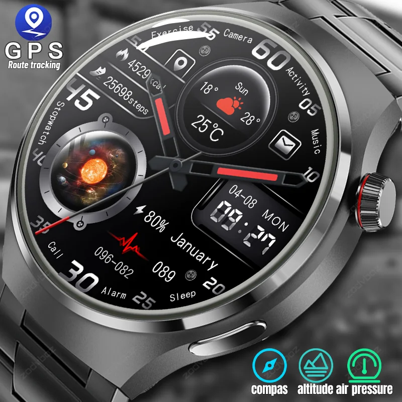 Nuevo Gt4 Pro Nfc Smart Watch Men Hd Voice Calling Sport Watches