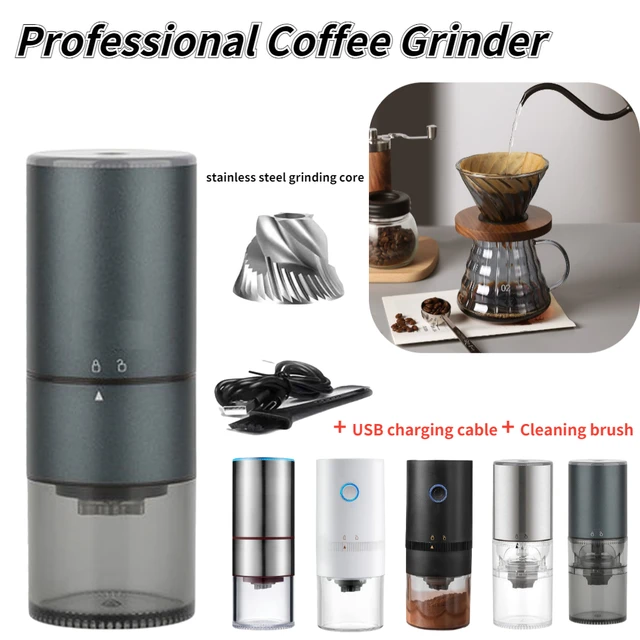 Portable Electric Coffee Grinder Cafe Automatic Coffee Beans Mill Conical  Burr Grinder Machine For Home Travel Usb Rechargeable - Coffee Grinders -  AliExpress