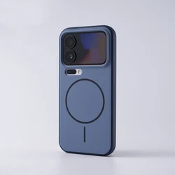 Senior Frosted Shockproof MagSafe - Compatible Magnetic Matte Case - Anti - Fall Hard Cover with Wireless Charging Capability for Xiaomi 17 pro max (Blue)