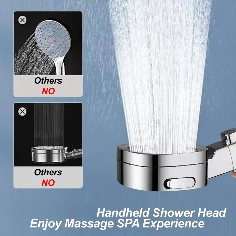 4 Modes Adjustable High Pressure Shower Head With Switch On Off Button Sprayer Water Saving Shower Nozzle Filter For Bathroom 3