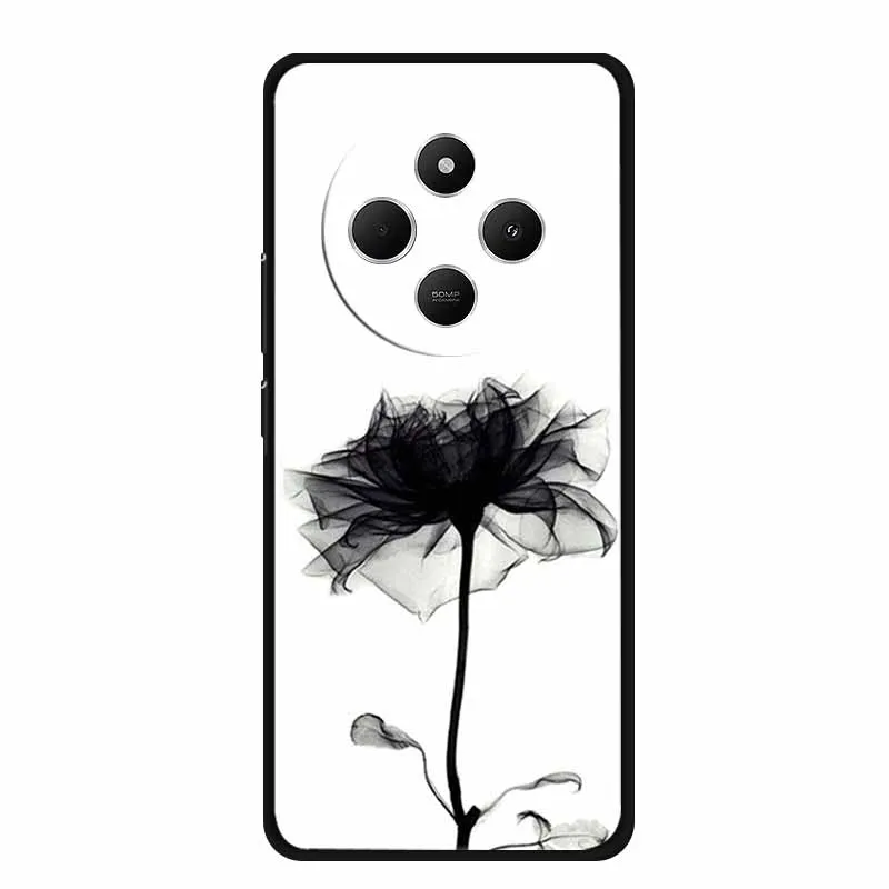 Sleek Black Silicone Shockproof Phone Case - Soft Protective Back Cover