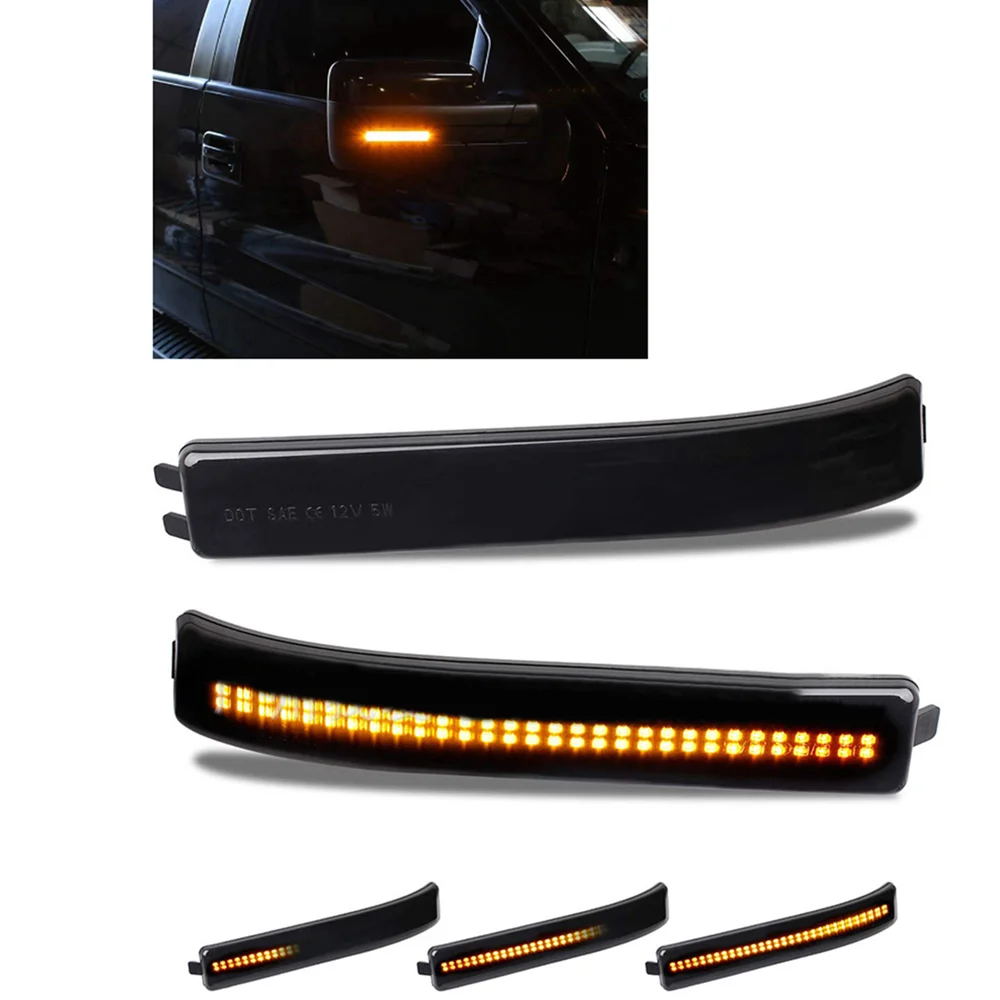 

Turn Signal Indicator Lamp Dynamic Sequential Side LED Mirror Blinker Light For Ford F150 F-150 2009-2014 SVT Raptor 2010-2014