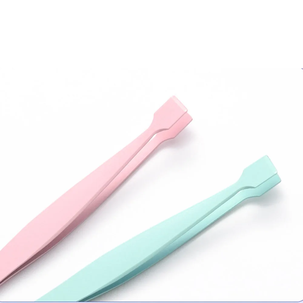 눈 밑용 플랫 헤드 속눈썹 핀셋 스테인리스 비접착 속눈썹 접착용 가짜 속눈썹 핀셋 뷰티 도구