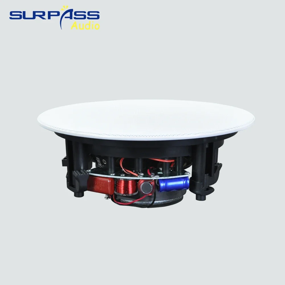5.25'' Inch Bluetooth Frameless Active Coaxial Ceiling Speaker 4PCS Built In Class D Digital Power Smart Home Audio Music Palyer