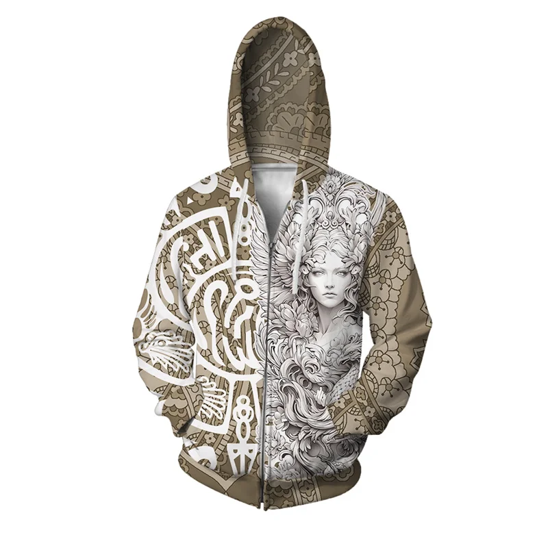 thumbnail image 1 of Sudadera con capucha y cremallera con máscara de fantasma y esqueleto impresa en 3D para hombre, sudaderas con gráficos de esculturas, sudaderas casuales holgadas con capucha de manga larga, 1 of 5