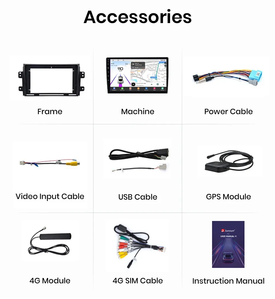 Qualcomm Chip 8 Core für Suzuki SX4 2006–2013 für Fiat Sedici 2005–2014 CarPlay für Apple Android Auto Autoradio GPS IPS RDS – Detail 17