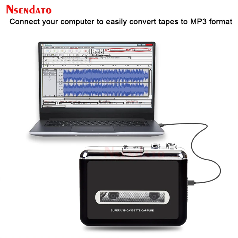 USB Cassette Music player Recorder Capture adapter Stero Cassette tape reproducto player convert to MP3 Converter With Speaker