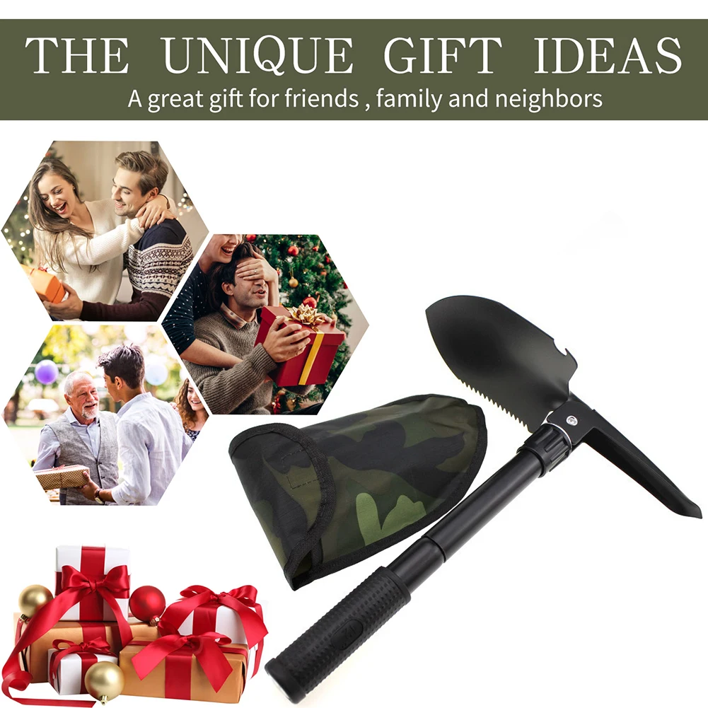 Outdoor Garden Shovel Kit Folding Camping Spade Portable Weeding Pick Emergency Garden Outdoor Garden Shovel Tool Multitool 2