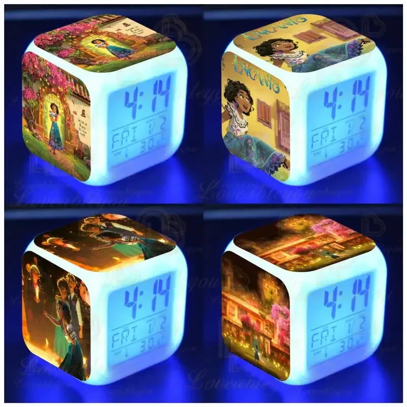 Dis Encanto Sveglia Mirabel Madrigal Led Light 7 Cambia Colore Temperatura Dis Play Watch Wake Up Clock Regalo Per Bambini